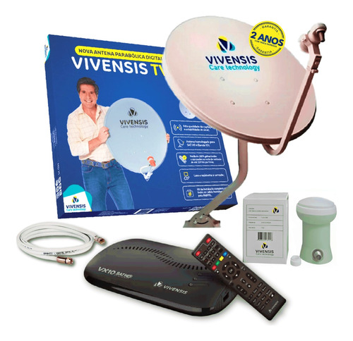 Receptor De Tv Vivensis Vx10 Sat Hd + Antena Banda Ku + Lnbf