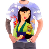 Camisa Camiseta Em Estoque Princesa Mulan Desenho 01