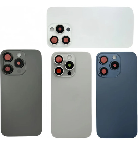 Tapa Trasera Cristal Con Lente Para iPhone 15 Pro