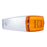 Plafon Zepelin 6 Led Cob Ambar Estrobo Cromo Grande 12-24v