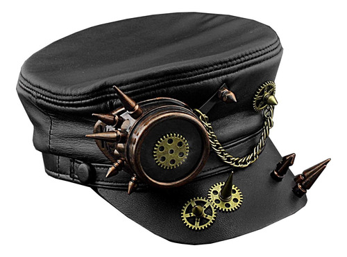 Hombres Vintage Spike Steampunk Gear Goggle Sombrero De Real