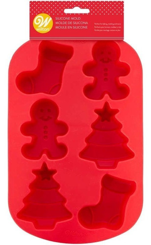 Molde De Silicona Para Hornear - Navidad Wilton