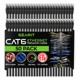 Cable Ethernet Gearit Cat 6, Paquete De 50, Cat6, Sin Eng...