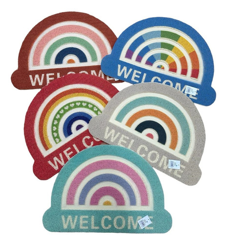 Felpudo Alfombra Tapete De Entrada Pvc Arco Iris 40x60cm