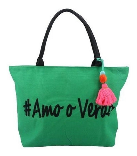 Bolsa Saco Feminina De Praia Moda Amo Verão Ecobag