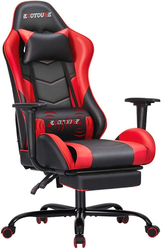 Silla Gamer Ergonómica Masaje Roja Oferta