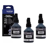 Kit De 3 Tintas Original Brother Btd60bk Color Negro 108ml