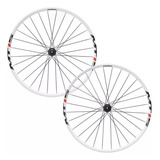 Roda Mtb Aro 26 Shimano Mt15 Cubos K7 Centerlock Cor Branco