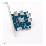 Adaptador Pcie X1 A 4 Usb 3.0 Multiplicador Riser