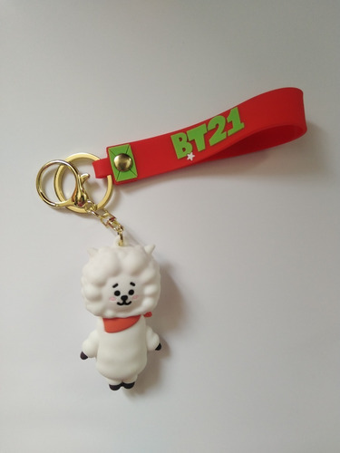 Llavero Bts 3d Personaje Rj-alpaca Bt21 Material Suave Pvc