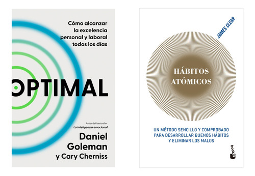 Optimal + Habitos Atomicos - Goleman - Clear - 2 Libros