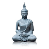 Estatua Buda Thai Grande Para Jardim 80 X 60 Cm Artesanal