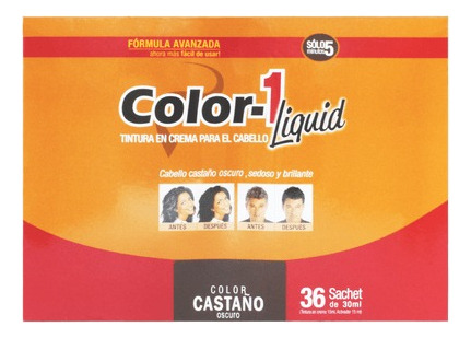  Tintura Liquida Color-1 Castaño Caja X - Ml