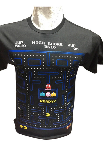 Remera De Video Juegos Pacman Algodon Premium Ideal Gamer