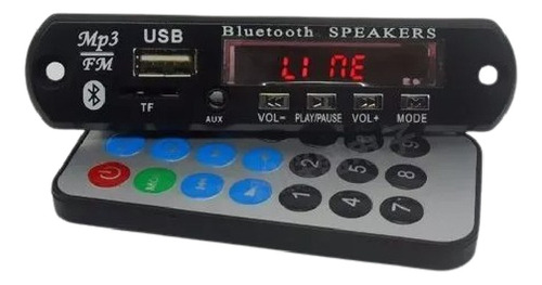 Modulo Mp3 Usb/sd/fm/aux Con Bluetooth Y Control Remoto