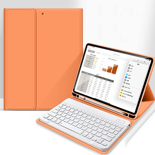 Funda Con Teclado Para iPad 9.ª/8.ª/7.ª Gen 10.2 Naranja