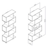 Estante Para Livros Esm 209 Branco - Movel Bento