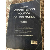 Constitución Política 1986 Usado En Buen Estado Clásico