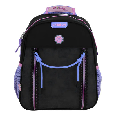 Mochila Chica Chenson Hg Happy Girl Tarlait Hg70655-3 Color Negro Diseño De La Tela Liso | Envío gratis