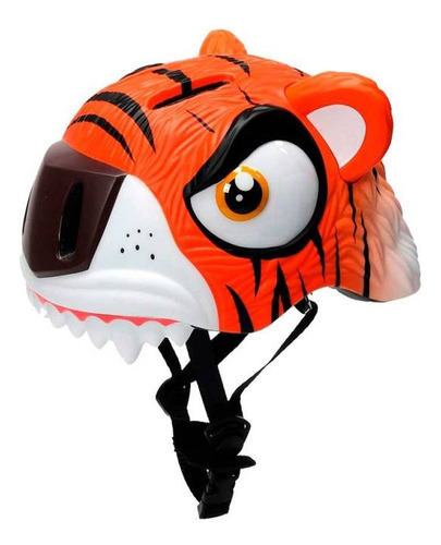 Casco Infantil Nena Nene Bici Tigre Regulable Con Luces