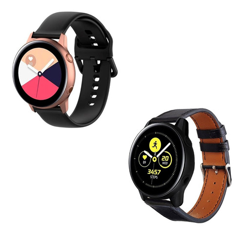 Correa Deportiva D Lujo + Piel Para Galaxy Watch Active 2