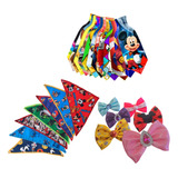 Kit 90 Laços Pet + Gravatas Bandanas Apliques P/ Pet Shop