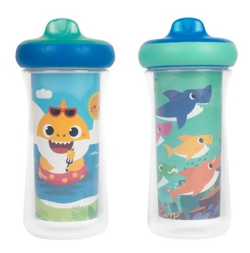 Vaso Entrenador Mágico Baby Shark Para Niños Paquete 2pz