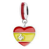 Pandora Dije Bandera De España Original +kit De Regalo