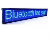 Letrero Luminoso Led Texto Programable Azul 67x19 Cm Wifi