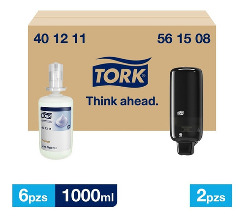 Tork Dispensador + Jabón Espuma Premium 6 Envases / 1000 Ml 