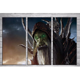 Guldan World Of Warcraft Cuadros Tripticos Modernos 90x57 Cm