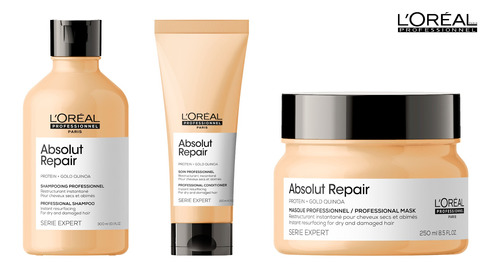 Loreal Absolut Repair Kit Shampoo + Enjuague + Mascara Chico