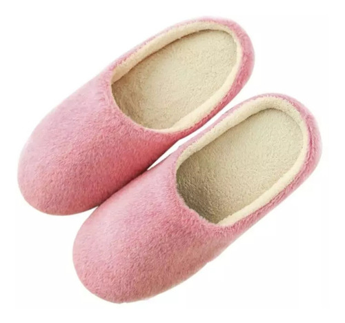 B) Pantuflas Lisas De Felpa Ligeras Cómoda Y Calientitas