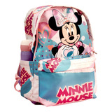 Maleta / Morral Escolar Minnie Rosa Para Niñas