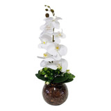 Arranjo Flores Artificiais Vaso Decoração Orquídeas Bran