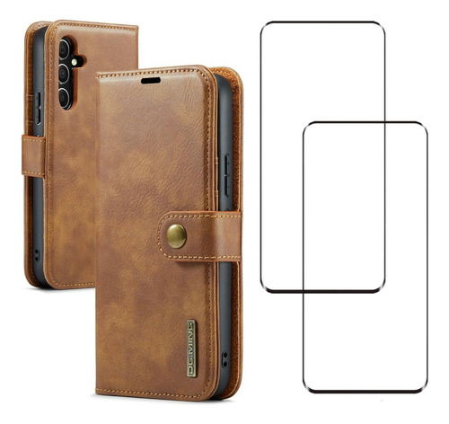 Funda Piel Tipo Cartera Desmontable For Samsung Card Slo