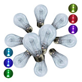 Paquete De 10 Focos Led Vintage 5w Rgb Multicolor 500lm