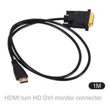 Cable Adaptador De Monitor Macho Hdmi A Dvi, Color Dorado, 1