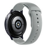 Pulseira Compatível Com Smartwatch Galaxy Active Amazfit Bip Cor Cinza Claro Largura 20 Mm