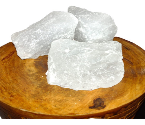 Piedra Alumbre 1 Kg En Trozos Mineral 100% Natural Desodorante Astringente Perfecto Para Cuidado De La Piel Y Barbería Calidad Premium