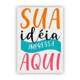 Quadro Decorativo Placa Mdf A4 Personalizado Foto Imagem