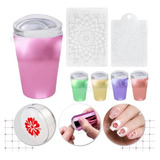 Sello Cristal Base Silicona Transparente Stamping +2 Placas