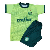 Kit Futebol Infantil Palmeiras Verde Claro - Envio Rápido