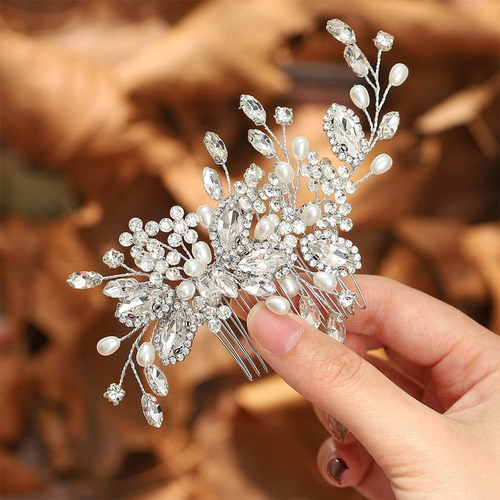 Peine De Pelo De Novia Con Diamantes De Imitación Para El Ca