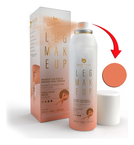 Leg Makeup 150ml Maquiagem Para Pernas Best Bronze Média