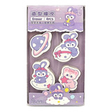 Set De 4 Borradores Kit De Gomas De Borrar Kawaii 