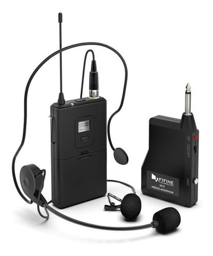 Microfone Headset + Lapela S/fio Transmissor Uhf K037 Fifine