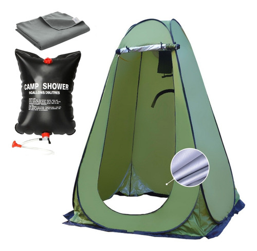 Carpa Caseta Vestidor Baño 2 P 3 V Uv + Ducha 20 L + Toalla