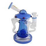 Bong De Vidro Abdz Gold Pequeno Óvni 19cm - Blue