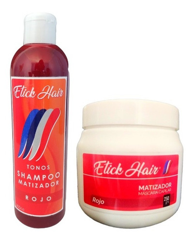 Shampoo Matizador Rojo Y Mascara Roja Etick Hair Peluqueria